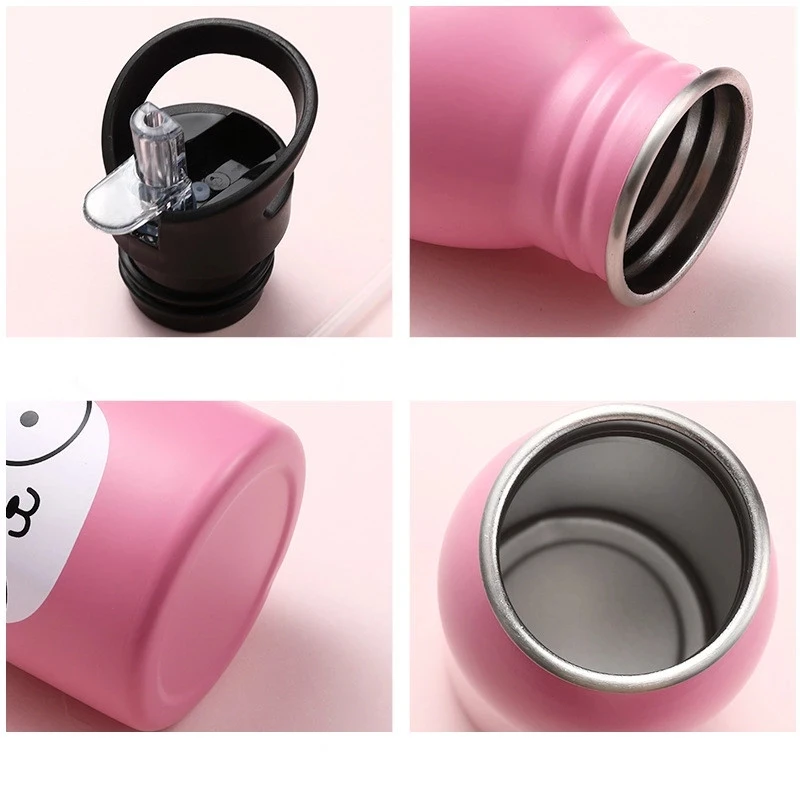 500ML 스테인리스 스틸 물병 빨대 포함 귀여운 물병 - Sports Equipment 4 Year Old 리뷰 및 가격