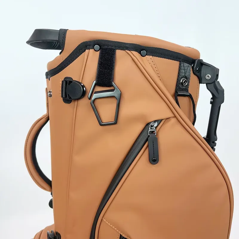 맞춤형 로고 자수 골프 스탠드 백 PU 가죽 브라운 선 - Sports Equipment Logos 리뷰 및 가격