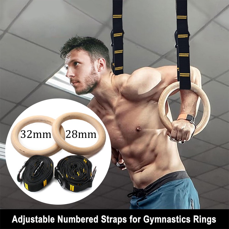 28mm 32mm 풀업 체조 링, 미끄럼 방지 목재 링 - Sports Equipment Images 리뷰 및 가격